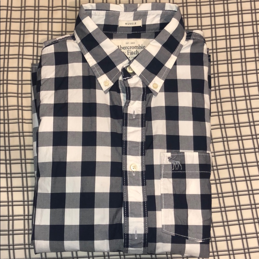 Abercrombie & Fitch Navy Dress Shirt